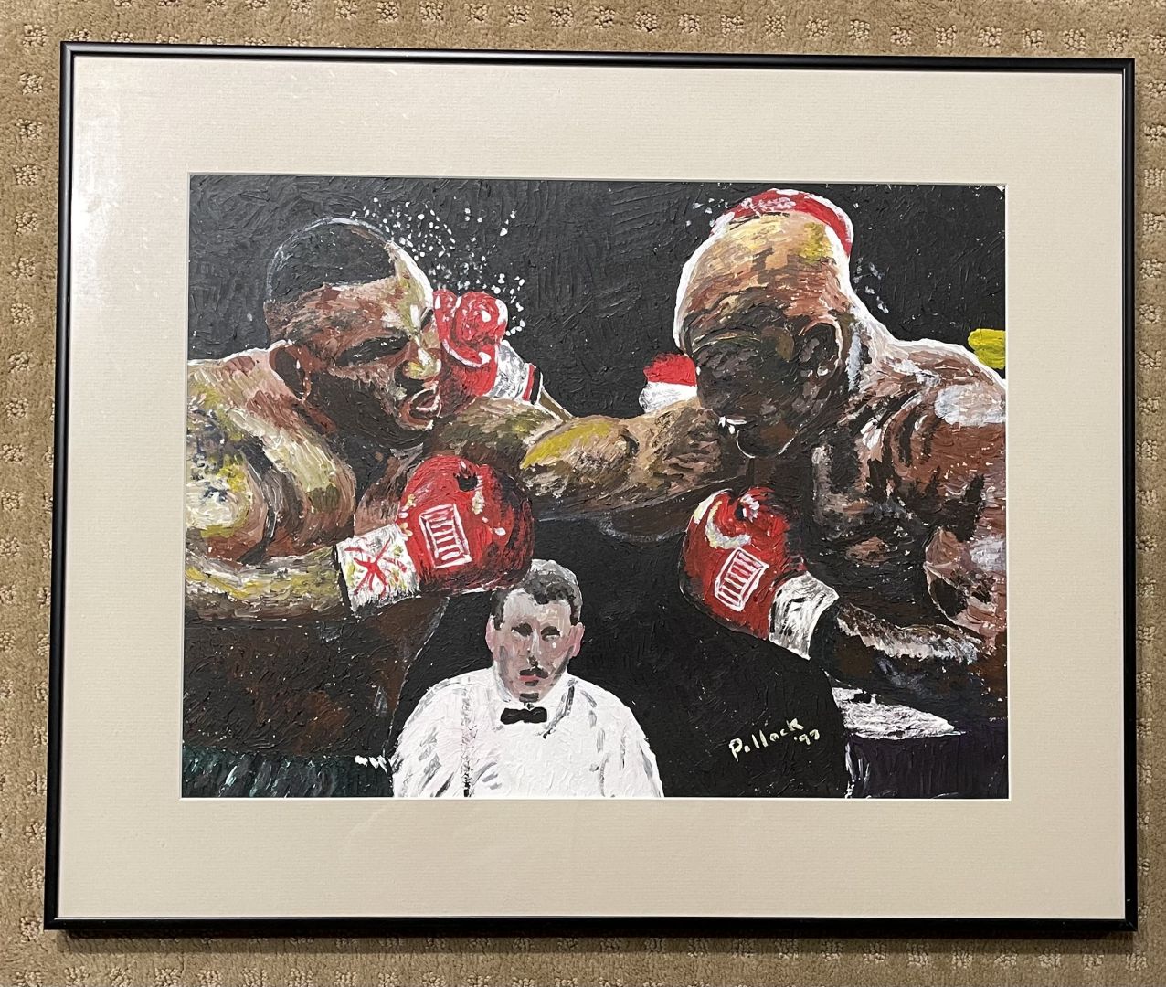 Photo Murale Mike Tyson Vs Holyfield – Impression Sur Toile Moderne